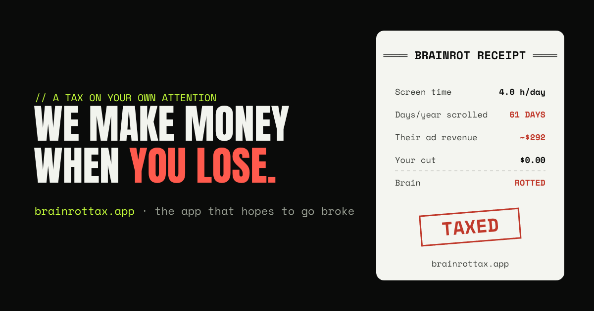 Brainrot Tax social card